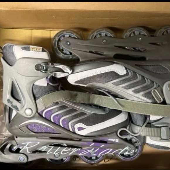 Rollerblade Spiritblade Comp Inline Skates Womens Silver Purple Size 7. - Picture 1 of 9